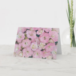 Cartão de Nota de Arte de Flores Rosa Suave e Sonh