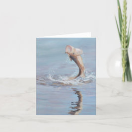 Cartão de Nota de Arte de Peixe de Dança Bass