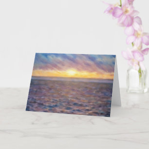 Cartão de Nota de Arte do Estilo de Pastel de Óleo