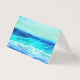 Cartão de Nota de Arte do Mar bonito