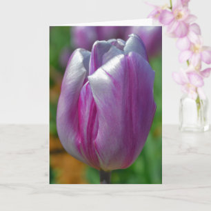 Cartão de Nota de Arte Floral de Flor de Tulipa Ro