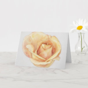Cartão de Nota de Arte Floral de Rosa Laranja Pêss