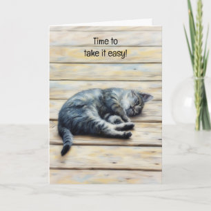 Cartão de Nota de Arte Relaxante Gatinhos Fofos