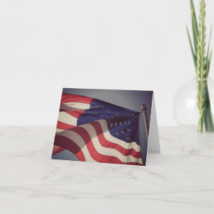 Cartão de Nota de Bandeira Americano Patriótico