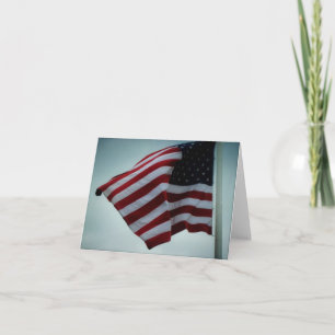 Cartão de Nota de Bandeira Americano Patriótico