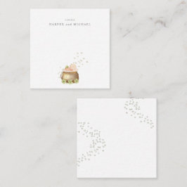 Cartão de nota de bebê do dia de São Patrício em a