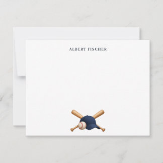 Cartão de Nota de Beisebol Personalizado