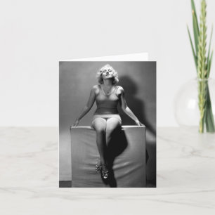 Cartão de Nota de Beleza Balnear Vintage