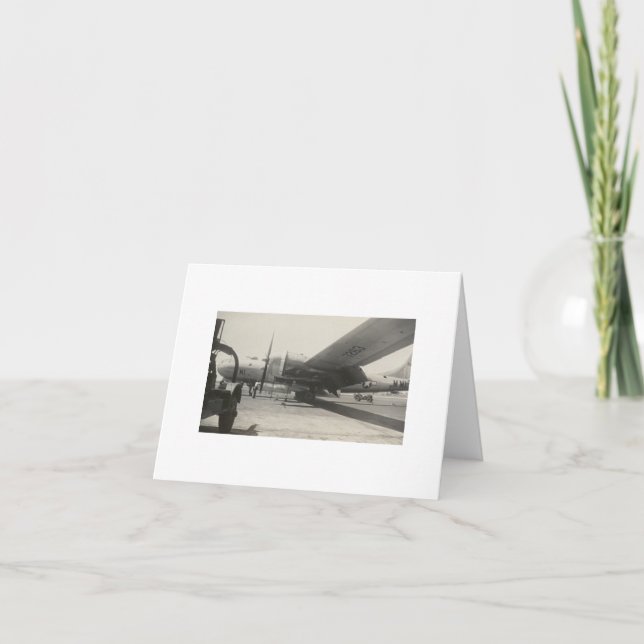 Cartão de Nota de Bombardeiro Antiquado Real WWII  (Frente)