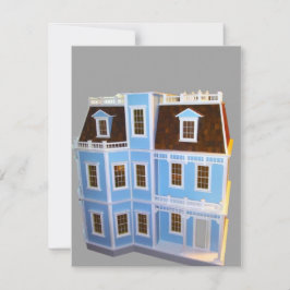 Cartão de nota de boneca miniatura