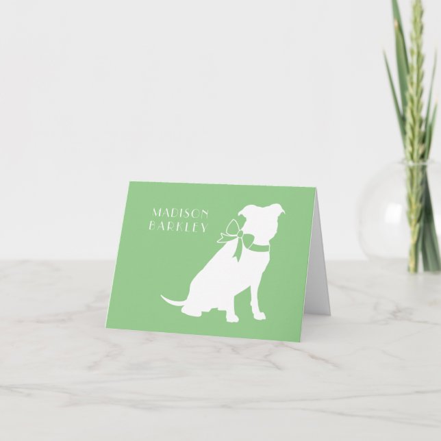 Cartão de Nota de Cachorro Pit Bull Filhote Pitbul (Frente)