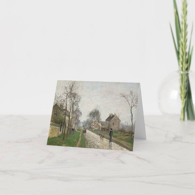 Cartão de Nota de Camille Pissarro em Louveciennes (Frente)