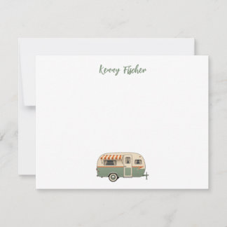 Cartão de Nota de Camper Vintage Personalizado