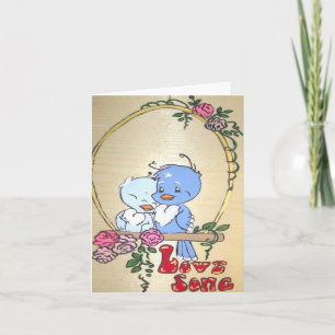 Cartão de Nota de Canção de Amor