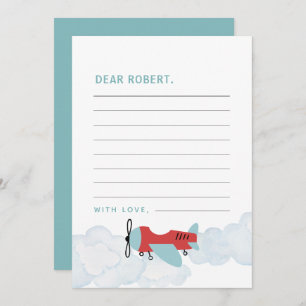 Cartão de Nota de Cápsula de Voo - Avião - Meu Tem