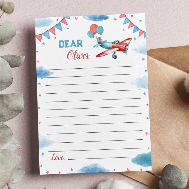 Cartão de Nota de Cápsula de Voo - Avião - Meu Tem (Criador carregado)