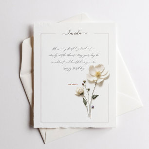 Cartão de Nota de Carta Pessoal Chic do Flor Elega
