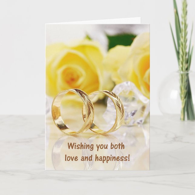 Cartão de Nota de Casamento "Amor e Felicidade" (Frente)