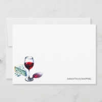 Cartão de Nota de Casamento de Vinhos para Amar