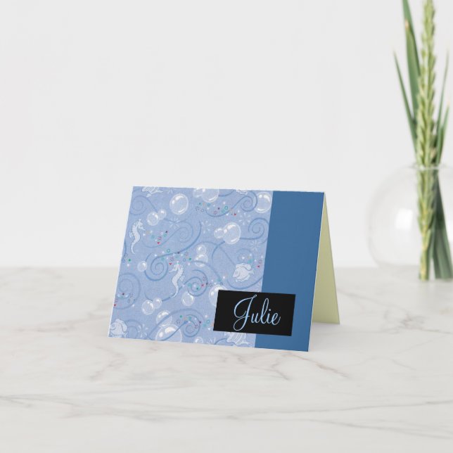 Cartão de Nota de Cavalo-marinho (Frente)