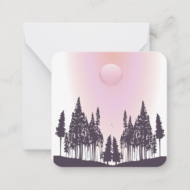 Cartão de nota de cena da natureza (Frente)