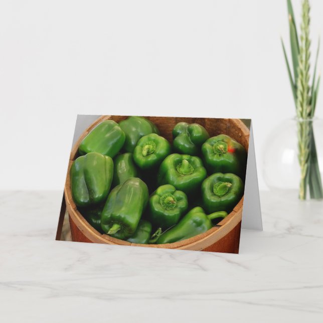Cartão De Nota De Cesto De Pimentos (Frente)