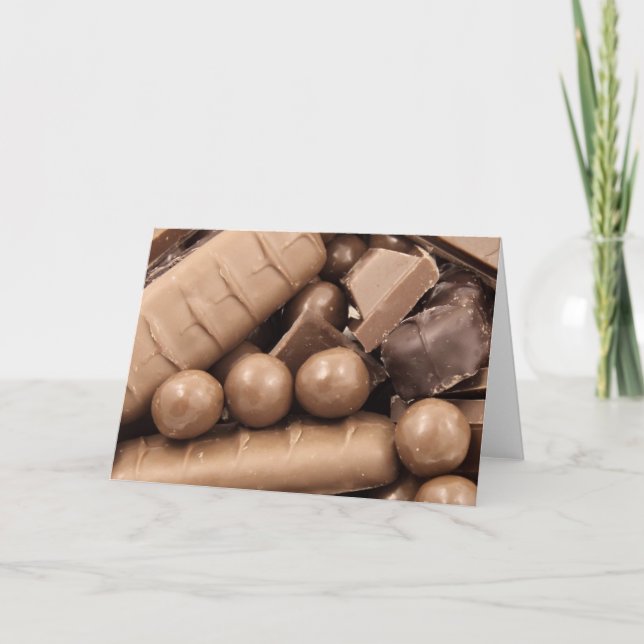 Cartão de Nota de Chocolate (Frente)