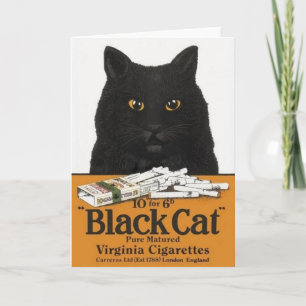 Cartão de Nota de Cigarro Preto para Cigarro Vinta