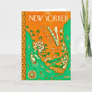 Cartão de Nota de Cobrir New Yorker fevereiro de 1