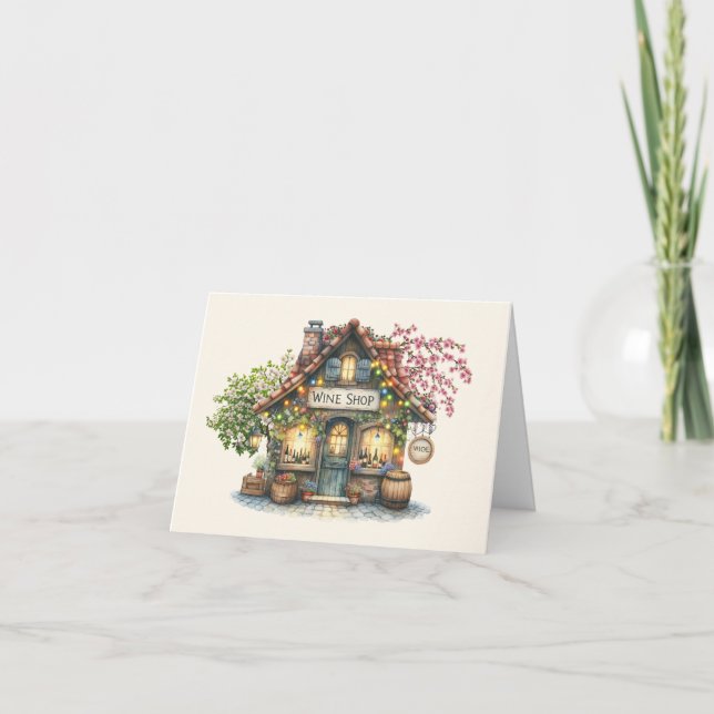 Cartão de Nota de Compro WINE ou Obrigado (Frente)