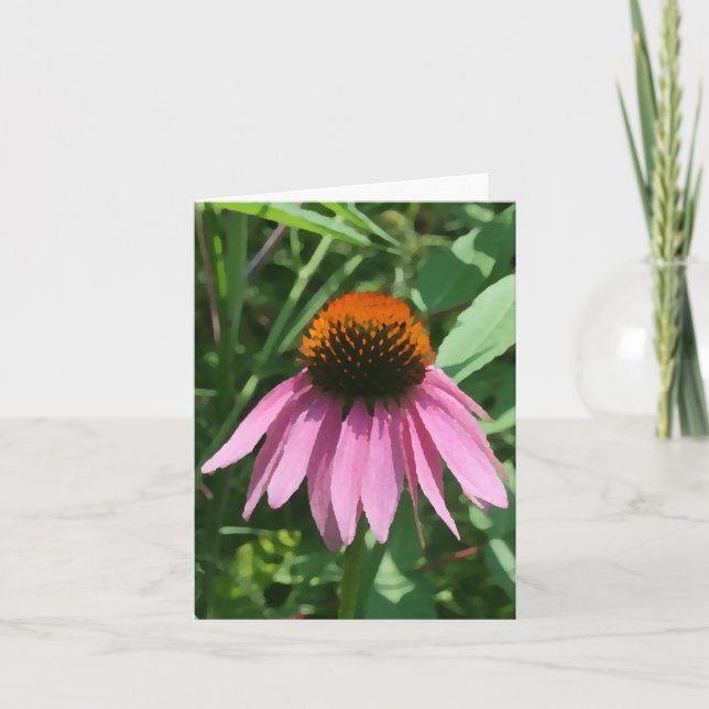 Cartão de Nota de ConEFlower Roxo (Frente)