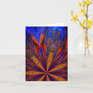 Cartão de Nota de Cores Vermelhas abstrato Azul