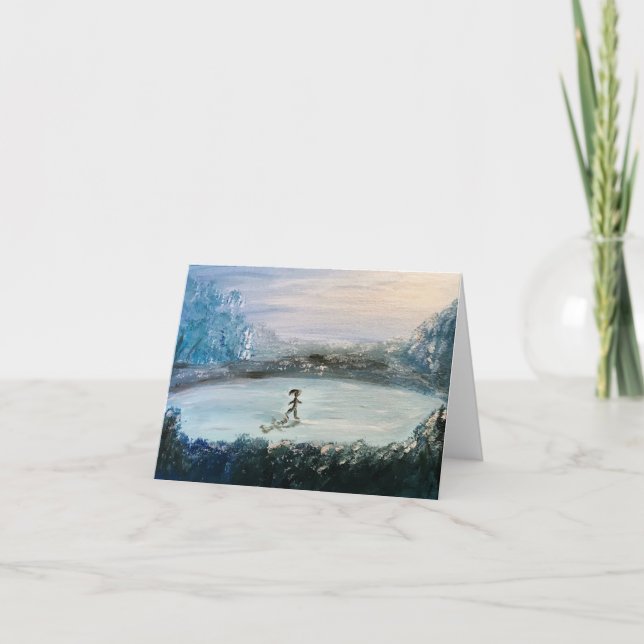 Cartão de Nota de Dançarino de Gelo (Frente)