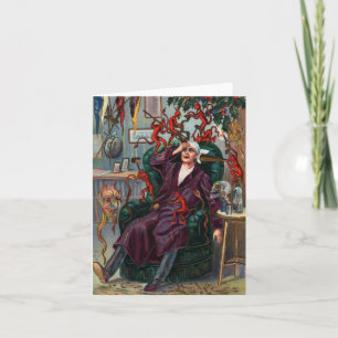 Cartão de Nota de Demônios de Ano Novo