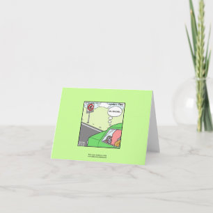 Cartão de Nota de Desenho Animado Hilário Sem Zona