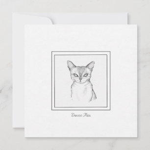 Cartão de Nota de Desenho do Giz Devon Rex Clássic