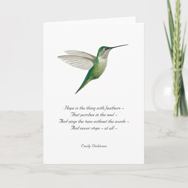 Cartão de Nota de Emily Dickinson (Frente)