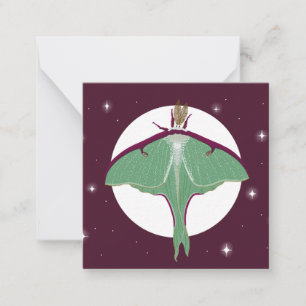 Cartão de Nota de Estilo de Cartão Postal Luna Mot