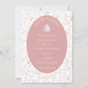 Cartão de Nota de Etiquetas de Presença de rosh Ha