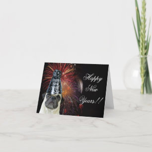 Cartão de nota de feliz ano novo