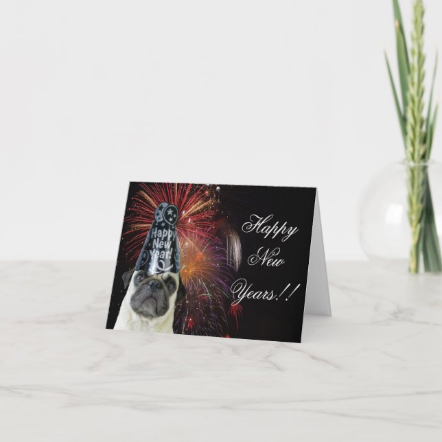 Cartão de nota de feliz ano novo (Frente)