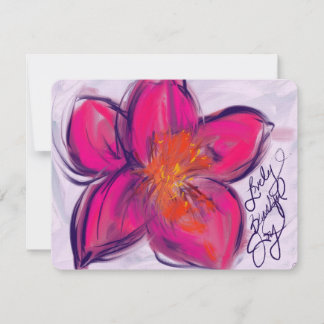Cartão de Nota de Flor Brilhante, Linda, Bonita, A