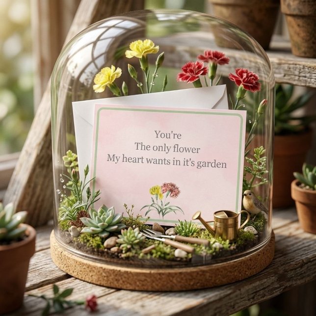 Cartão de nota de flor de jardim (Criador carregado)