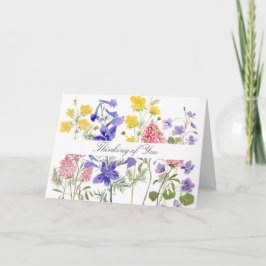 Cartão de Nota de Flor Selvagem primavera