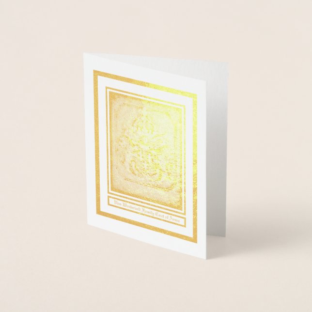 Cartão de Nota de Folha de Casaco de Armas Van Wes (Frente)