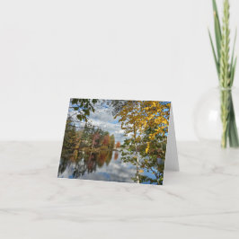 Cartão de Nota de Folhagem de Pond do Cheshire