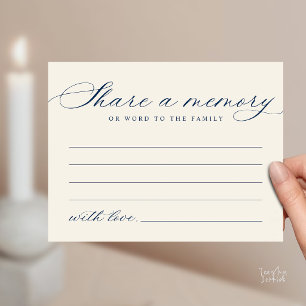Cartão de Nota de Funeral Minimalista Compartilhe