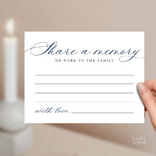 Cartão de Nota de Funeral Minimalista Compartilhe 