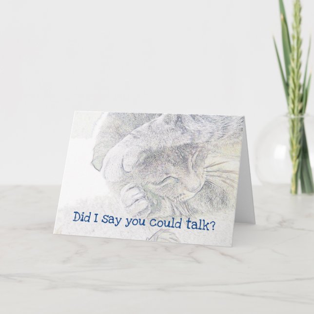 Cartão de nota de gato (Frente)