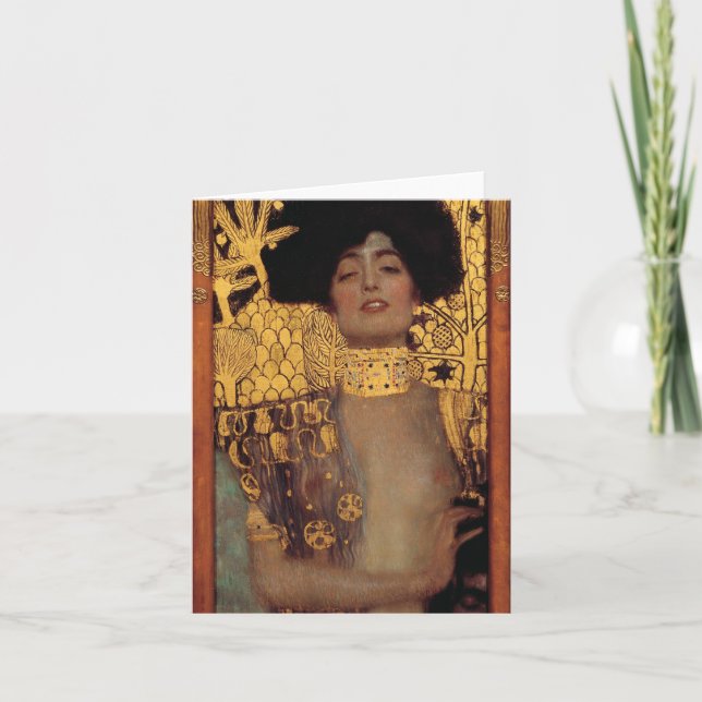Cartão de nota de Gustavo Klimt Judith (Frente)